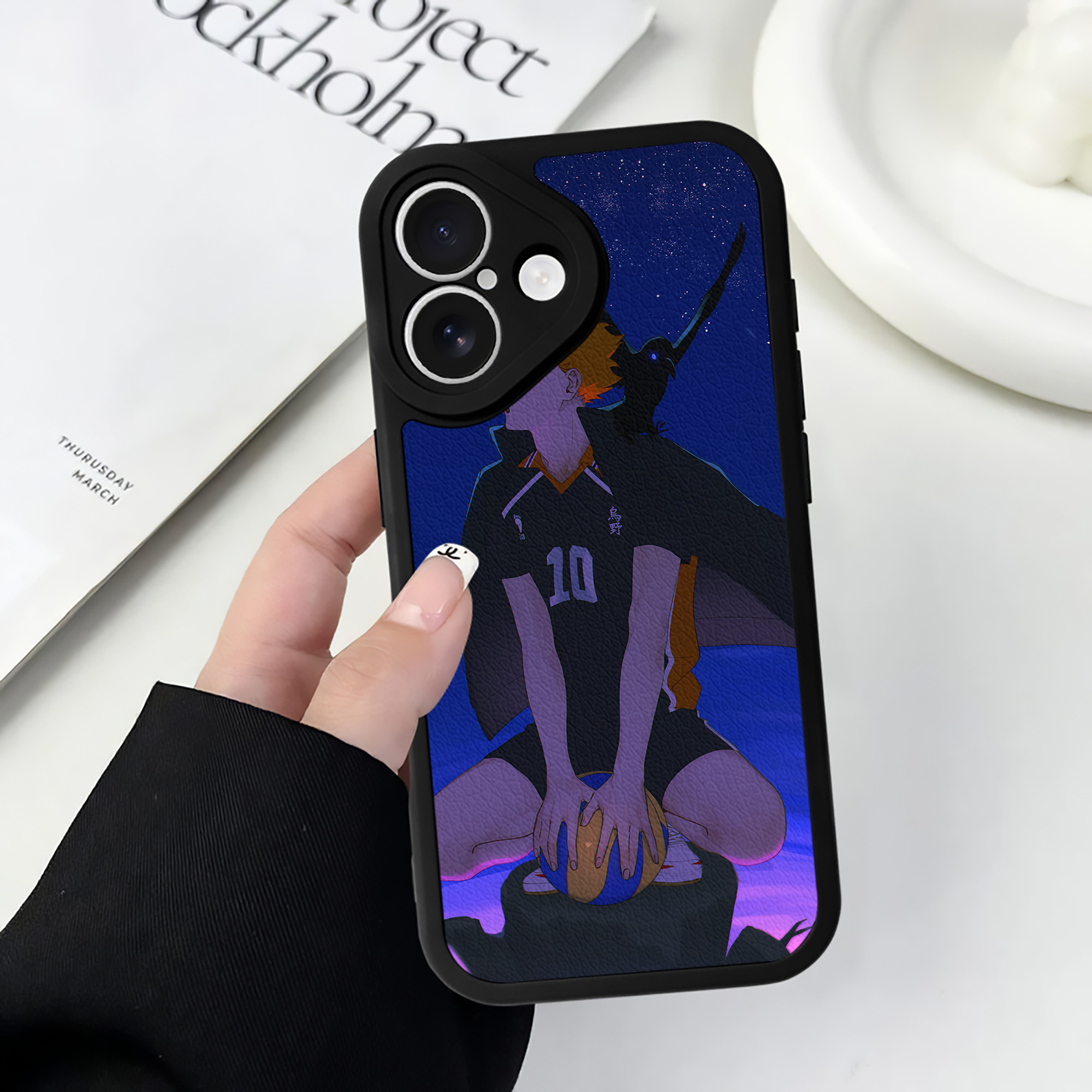 （画像用） ハイキュー!! Haikyu!! 【iPhone 16シリーズ対応】シリコンスマホケース（レザー調） 材質：シリコン